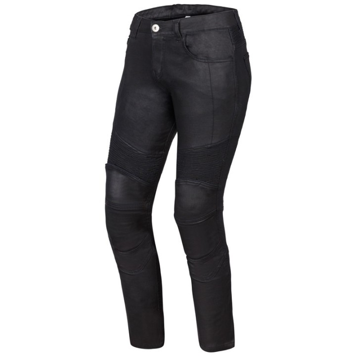 Ozone Roxy - woskowane czarne - spodnie jeansowe damskie