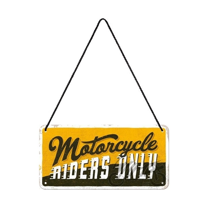 Zawieszka "Motorcycle riders only" 10x20