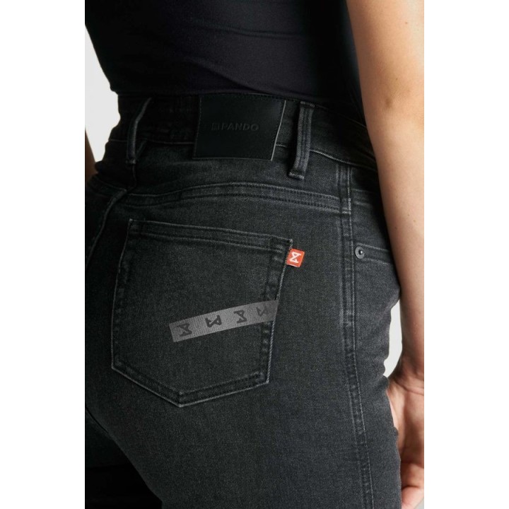 Pando Moto Kusari Cor - black - damskie jeansy motocyklowe