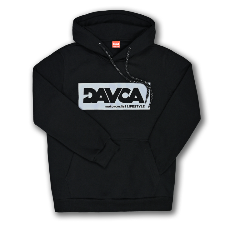 davca dawca bluza czarna motocyklowa z motywem motocyklowym bawełniana