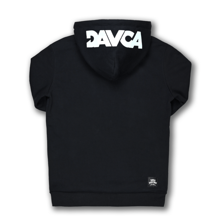 Davca - czarna/odblaskowa - bluza z suwakiem z motywem motocyklowym