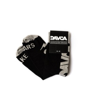 Davca - czarne - skarpety z motywem motocyklowym