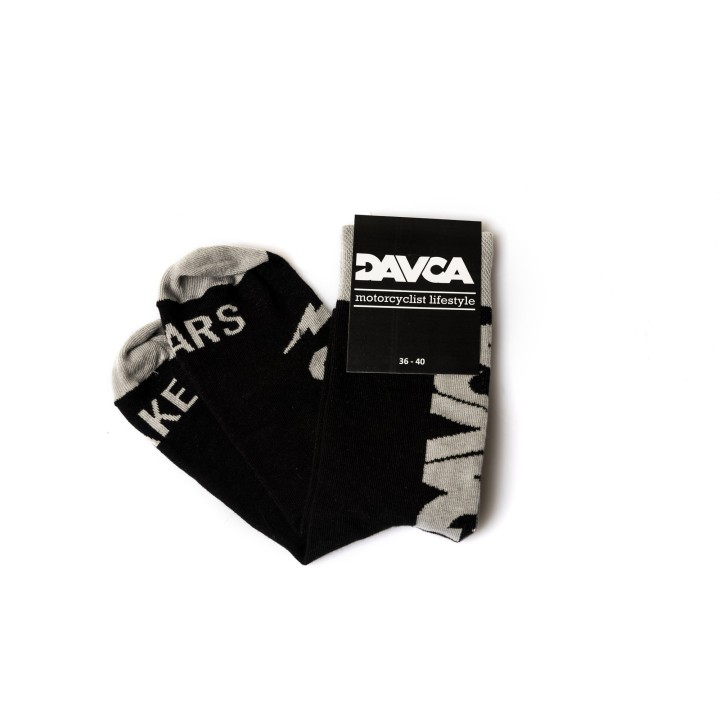 Davca - czarne - skarpety z motywem motocyklowym