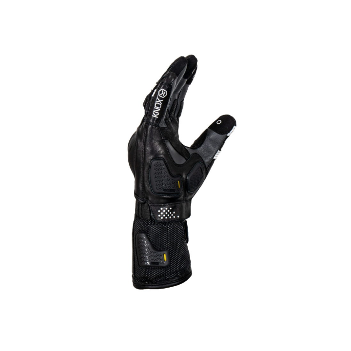 Knox Oulton - black/white - rękawice skórzane motocyklowe