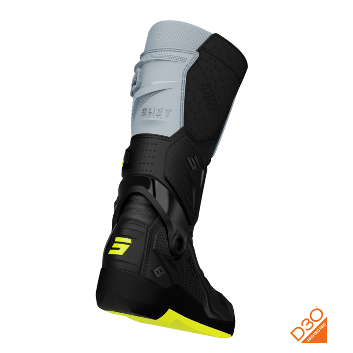 Shot Race 8 - grey/neon yellow - buty crossowe, ATV, enduro, na quada