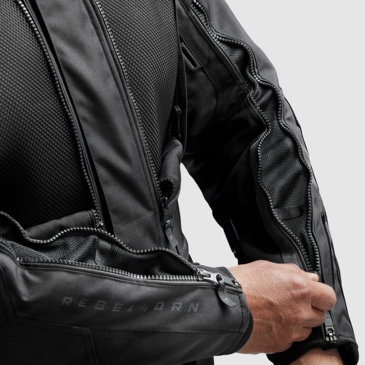 Rebelhorn Cubby V - black - turystyczna kurtka motocyklowa