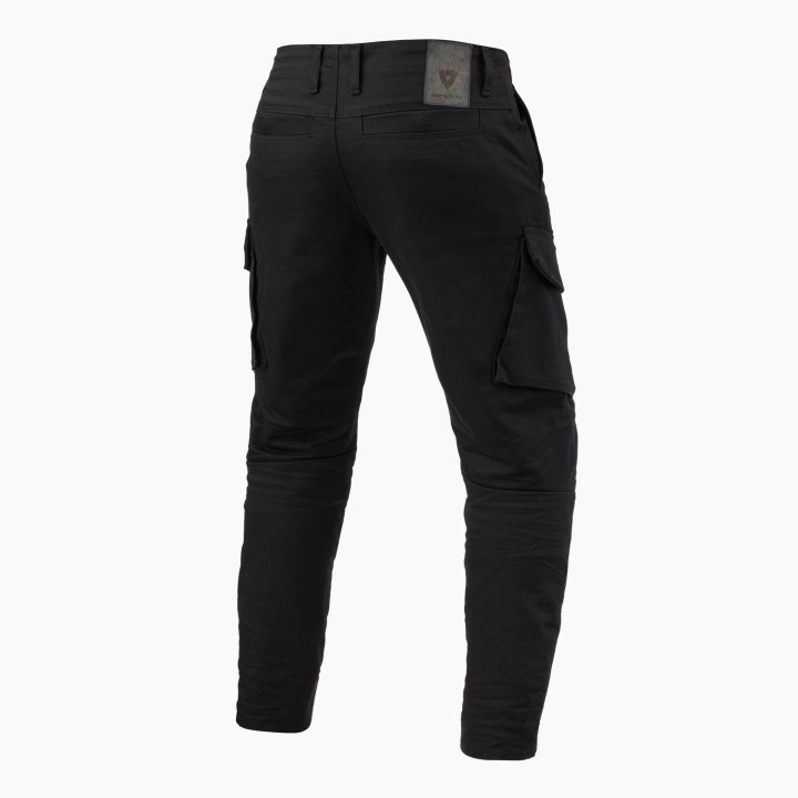 REV'IT! Cargo 2 TF - black - jeansy motocyklowe z kieszeniami cargo