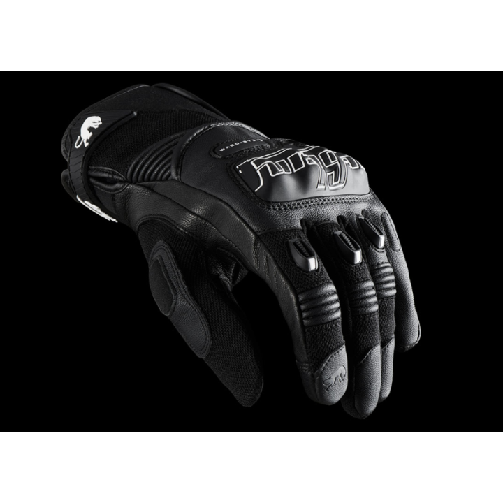 Furygan Waco Evo 2 - black/white - krótkie rękawice motocyklowe
