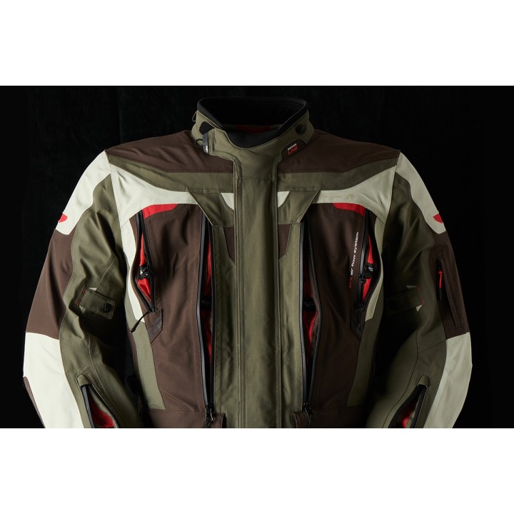 Furygan Voyager 3C - coffee/pearl/khaki - kurtka laminowana motocyklowa