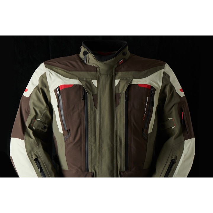 Furygan Voyager 3C - coffee/pearl/khaki - kurtka laminowana motocyklowa