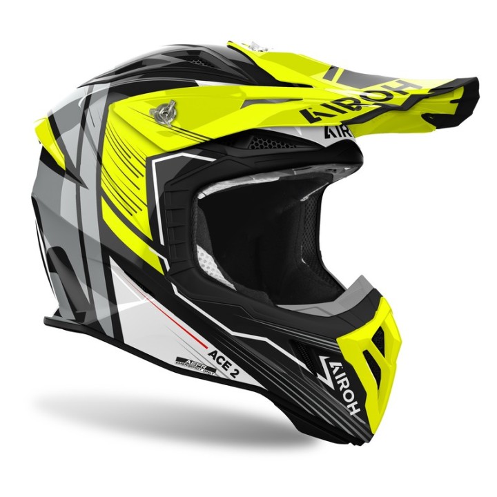 Airoh Aviator Ace 2 - engine yellow gloss - kask crossowy, ATV, enduro