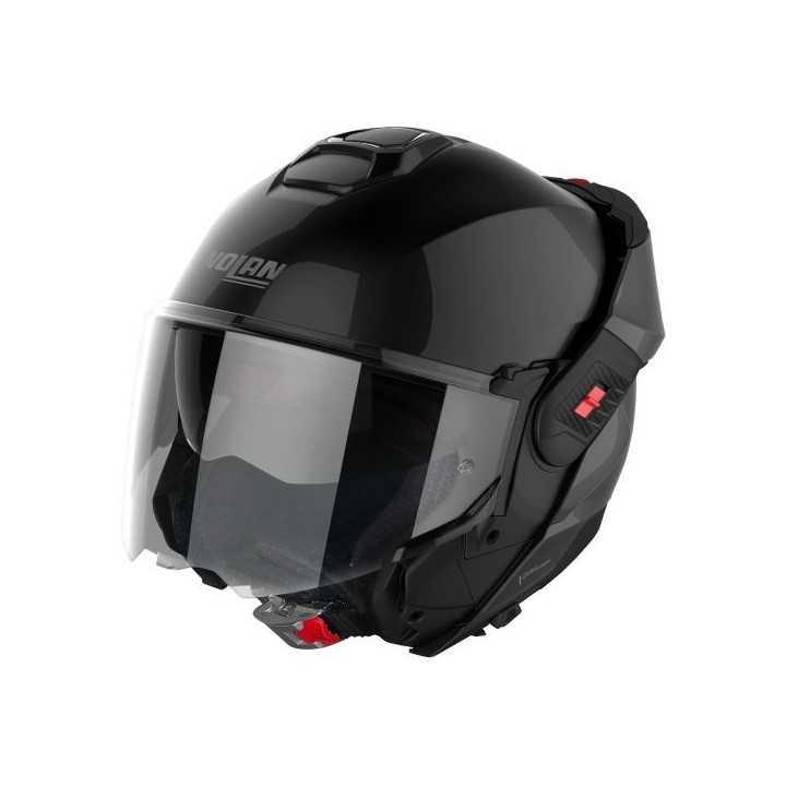 kask motocyklowy szczękowy ze szczęką odkładaną do tyłu