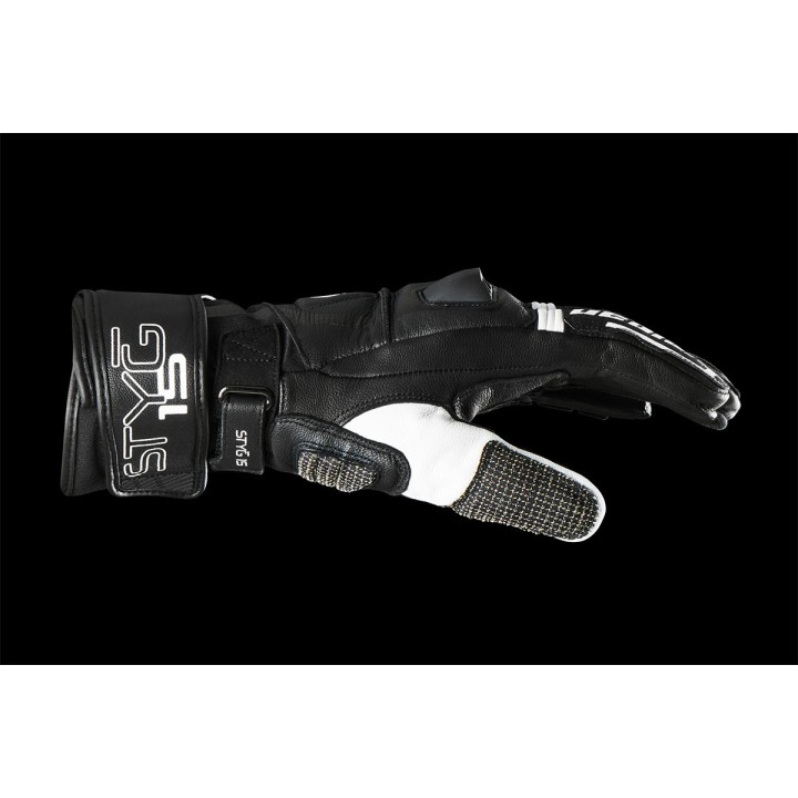 Furygan Styg 15 - black/white - sportowe rękawice motocyklowe