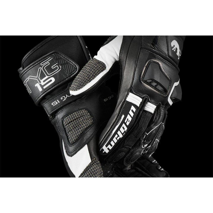 Furygan Styg 15 - black/white - sportowe rękawice motocyklowe