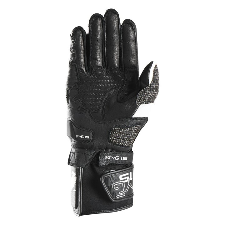 Furygan Styg 15 - black/white - sportowe rękawice motocyklowe