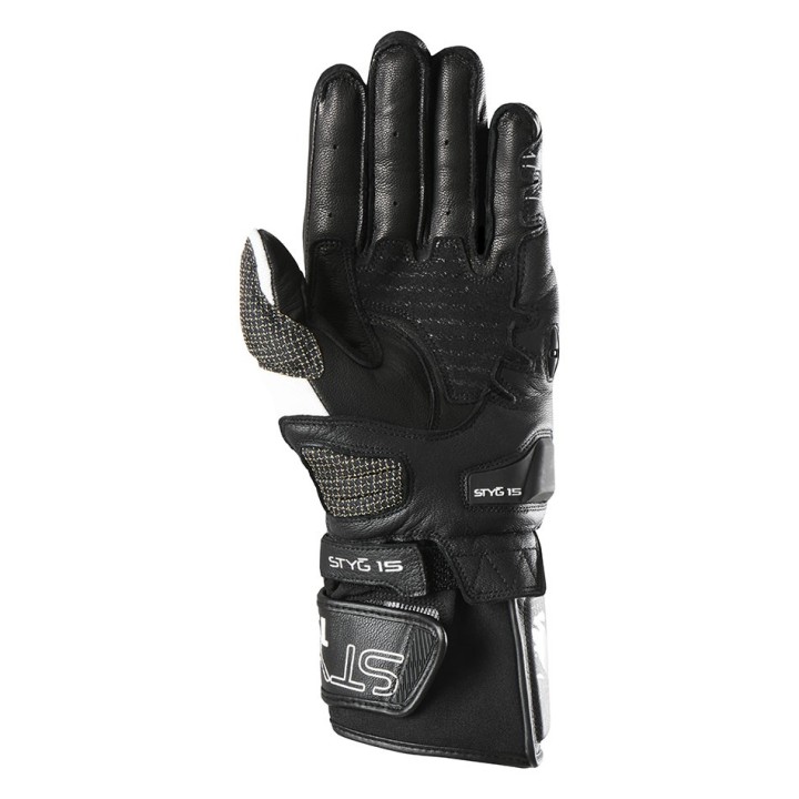 Furygan Styg 15 - black/white - sportowe rękawice motocyklowe