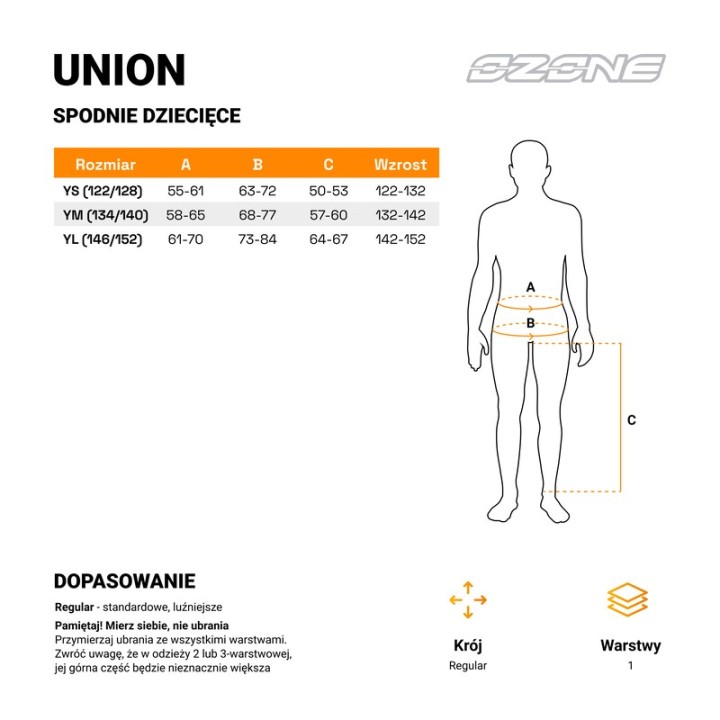 Ozone Union Junior - czarne - dziecięce spodnie motocyklowe