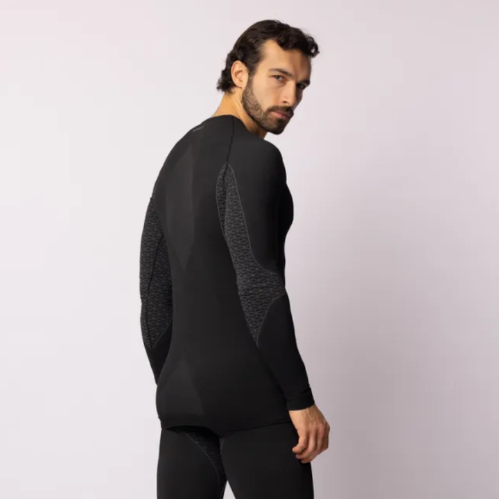 Spaio Breeze - black/grey - męska koszulka termoaktywna z długim rękawem