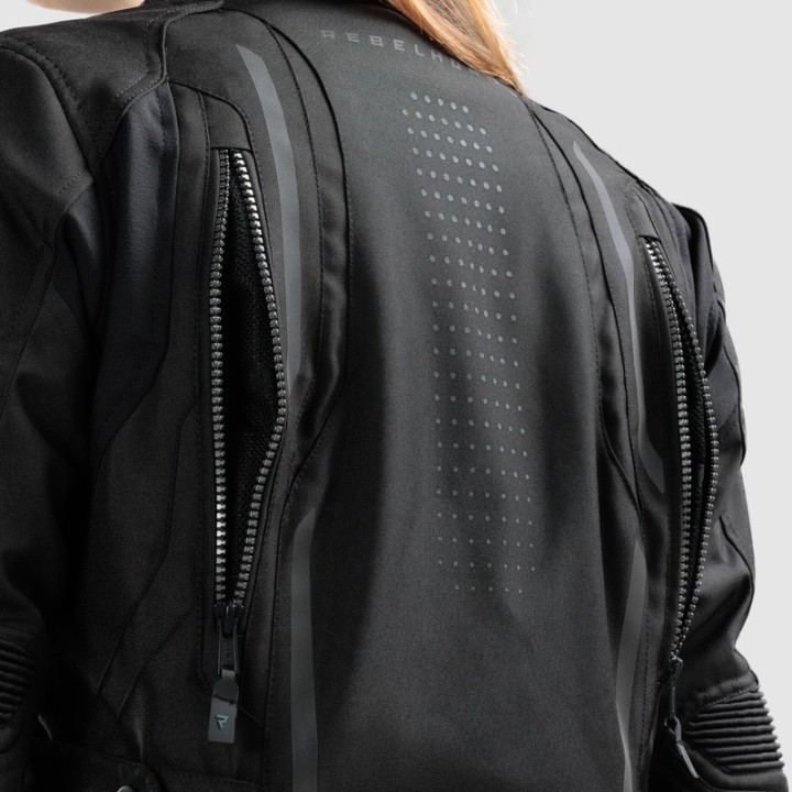 Rebelhorn Hiker IV Lady - Black - damska kurtka turystyczna motocyklowa