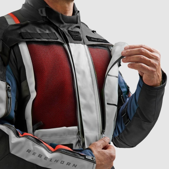 Rebelhorn Cubby V - Blue/Grey/Red - turystyczna kurtka motocyklowa