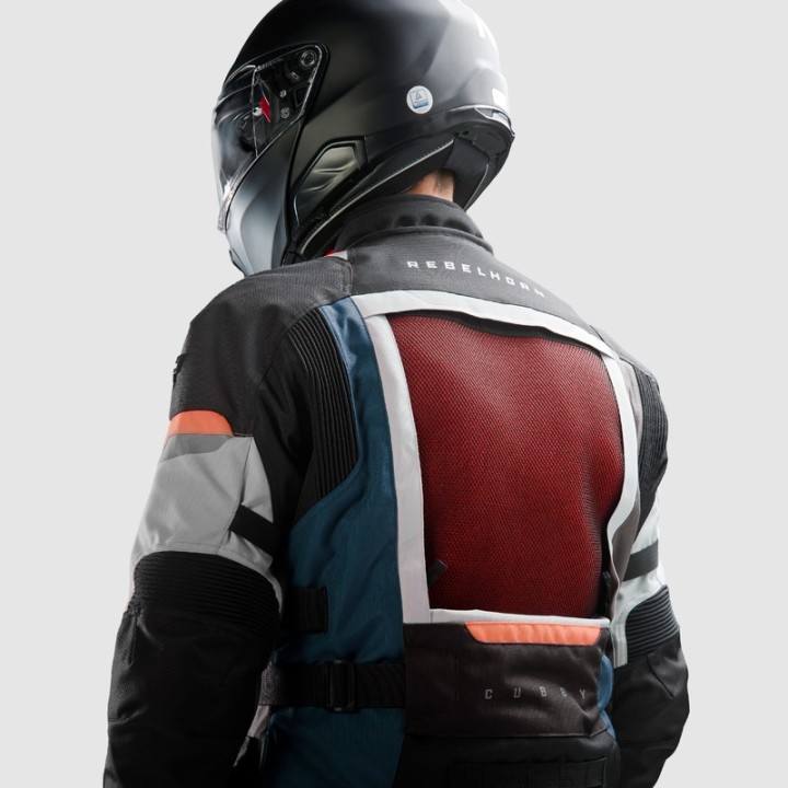 Rebelhorn Cubby V - Blue/Grey/Red - turystyczna kurtka motocyklowa