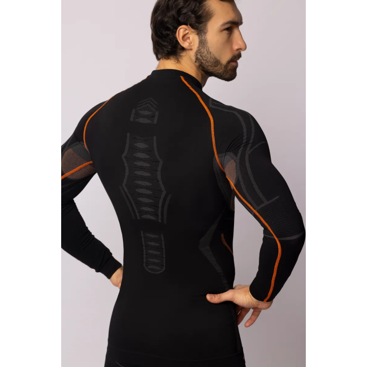 Spaio Extreme Pro - black/orange - koszulka termoaktywna ocieplająca