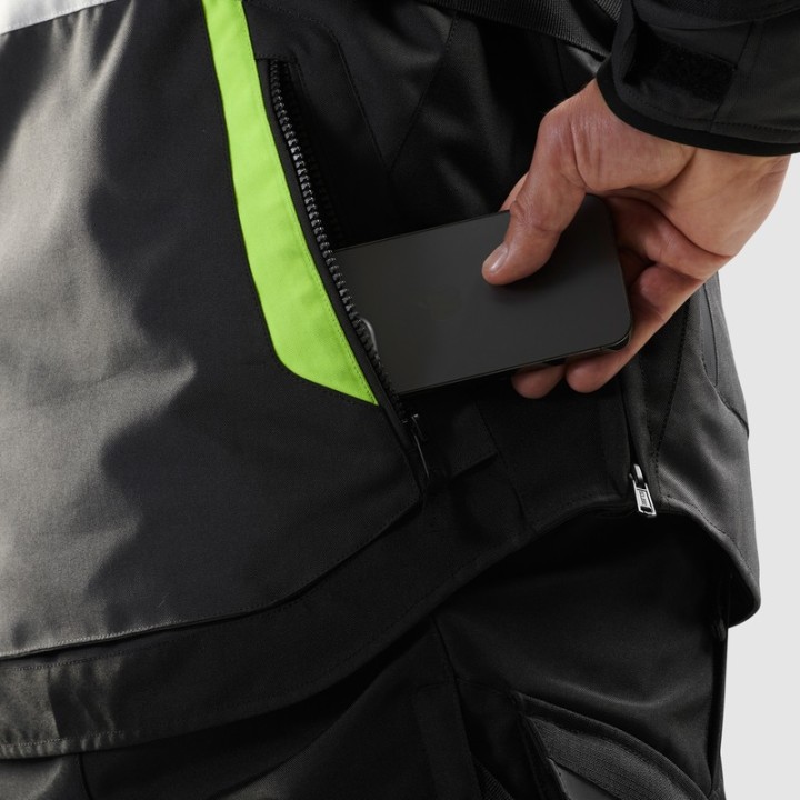 Rebelhorn Hiker IV - Black/Grey/Flo - kurtka turystyczna motocyklowa