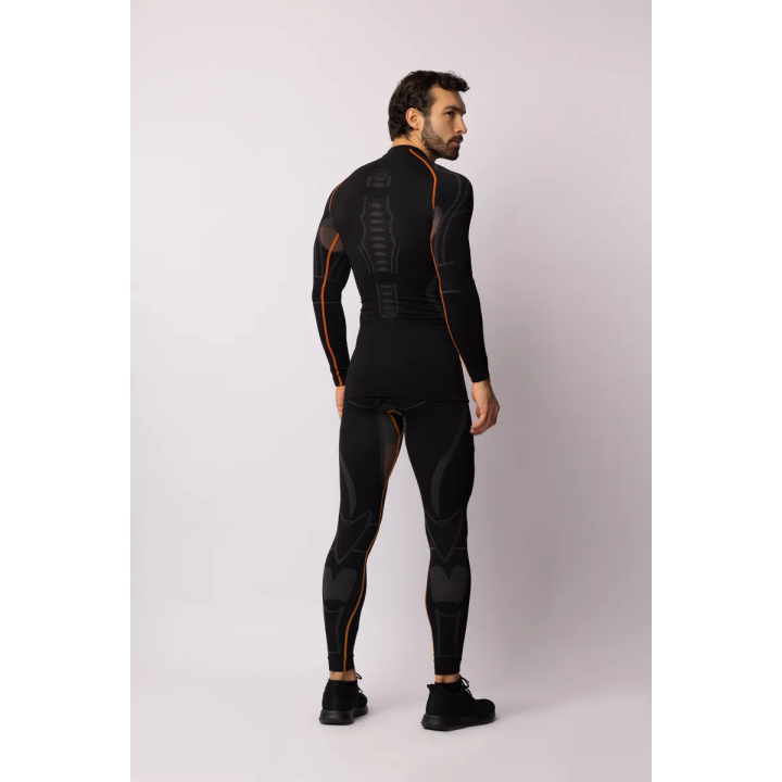 Spaio Extreme Pro - black/orange - męskie getry termoaktywne ocieplające