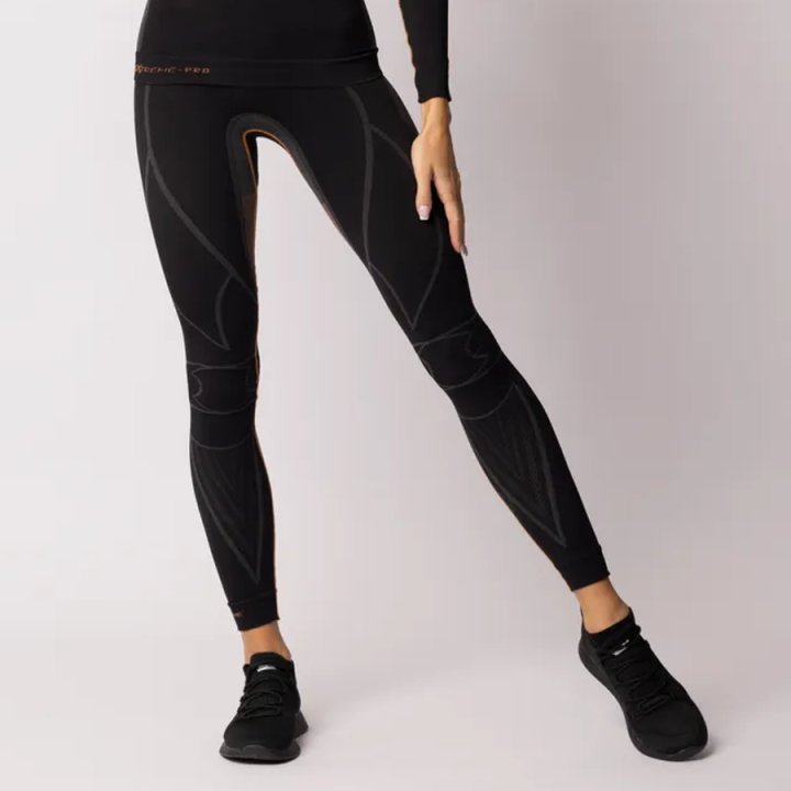 Spaio Extreme Pro Lady - black/orange - damskie getry termoaktywne ocieplające