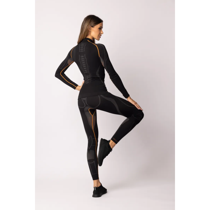 Spaio Extreme Pro Lady - black/orange - damskie getry termoaktywne ocieplające