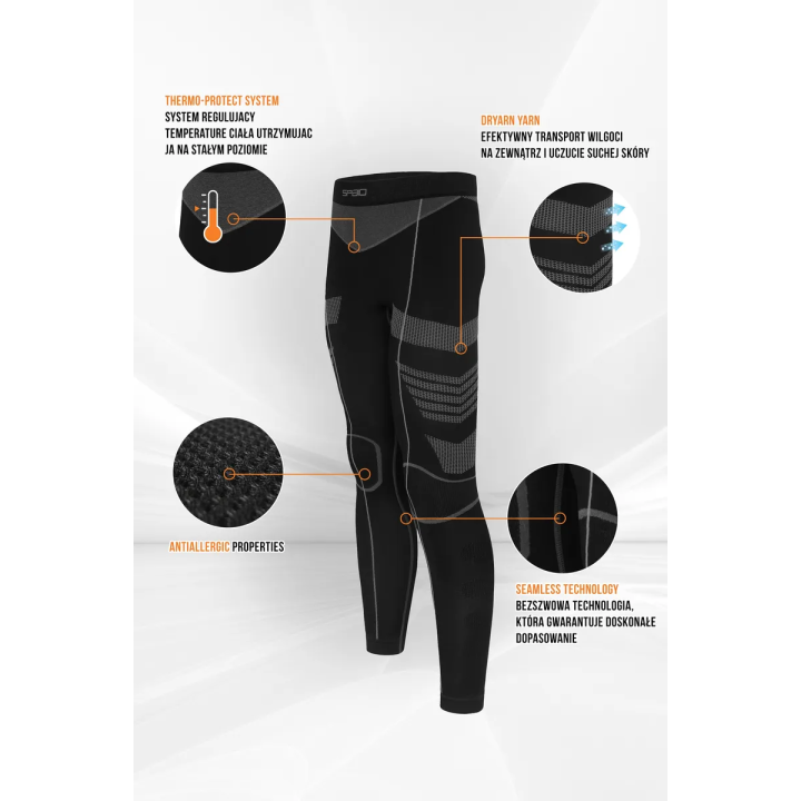 Spaio Thermo-Evo - grey/light grey - legginsy termoaktywne na chłodne dni