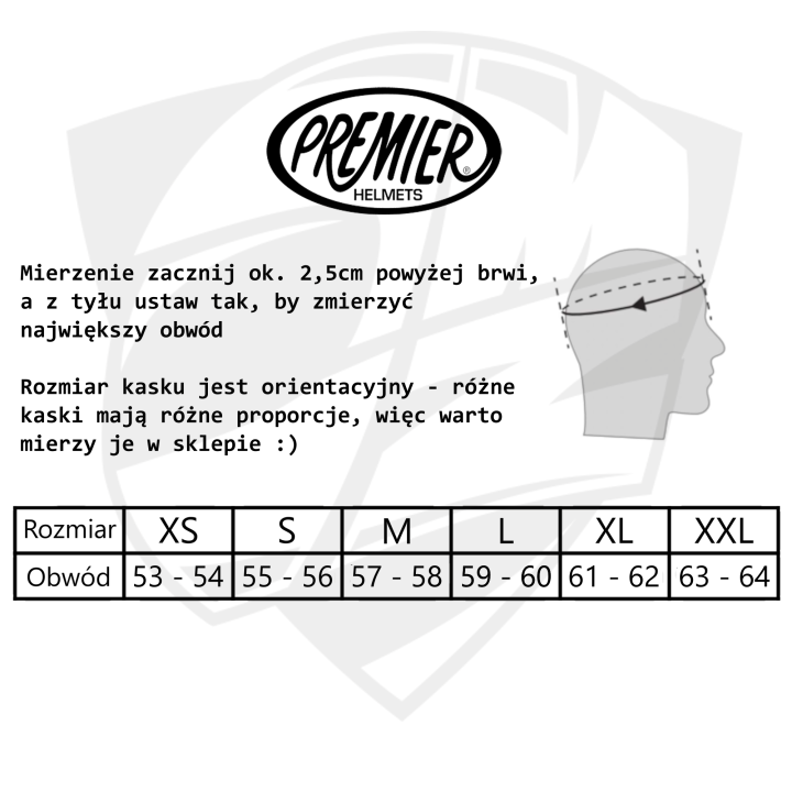 Premier Evoluzione - U9 Black - integralny kask motocyklowy
