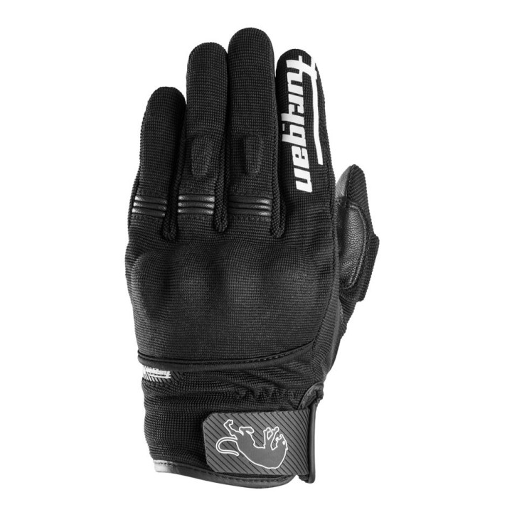 Furygan Jet Lady EVO D3O - black/white - krótkie damskie rękawice motocyklowe na lato