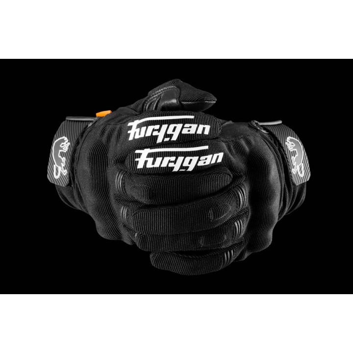 Furygan Jet Lady EVO D3O - black/white - krótkie damskie rękawice motocyklowe na lato
