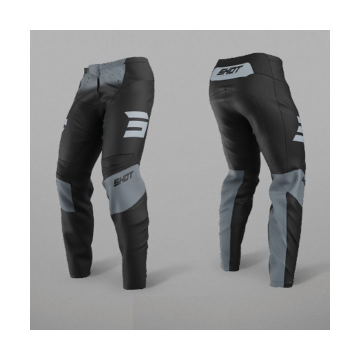 Shot Devo - blast black/grey - spodnie offroad/cross/enduro/adv