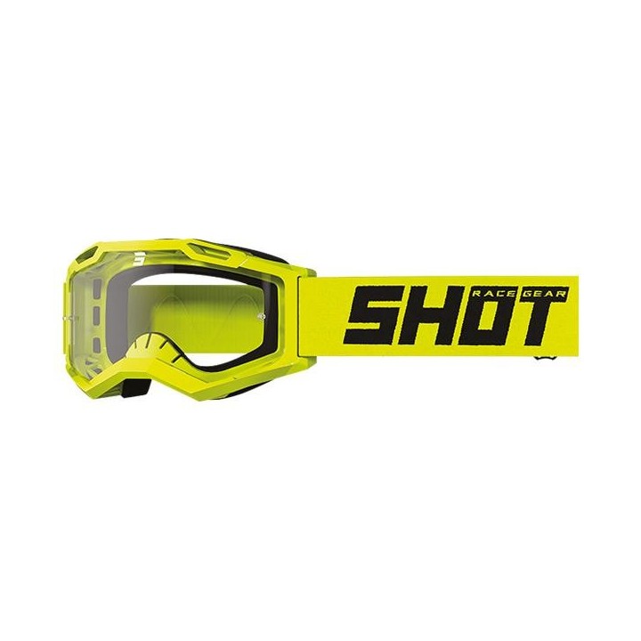 Shot Rocket Kid 2.0 - solid neon yellow glossy / clear lens - gogle dziecięce offroad/cross/enduro