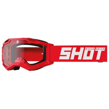 Shot Rocket Kid 2.0 - solid red glossy / clear lens - gogle dziecięce offroad/cross/enduro
