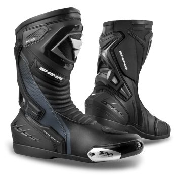 Shima RSX-6 - black - męskie buty sportowe motocyklowe wysokie zawias tor sport ścigacz slider tanie czarne