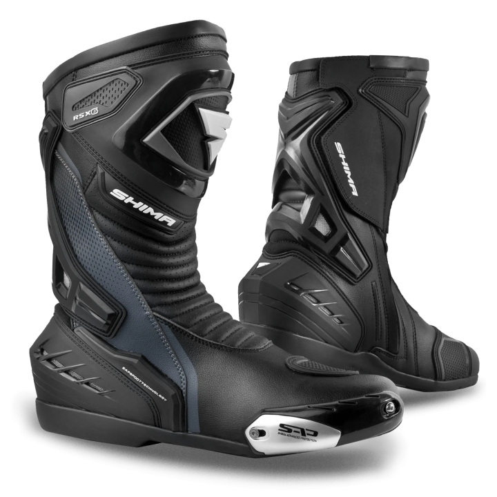 Shima RSX-6 - black - męskie buty sportowe motocyklowe wysokie zawias tor sport ścigacz slider tanie czarne