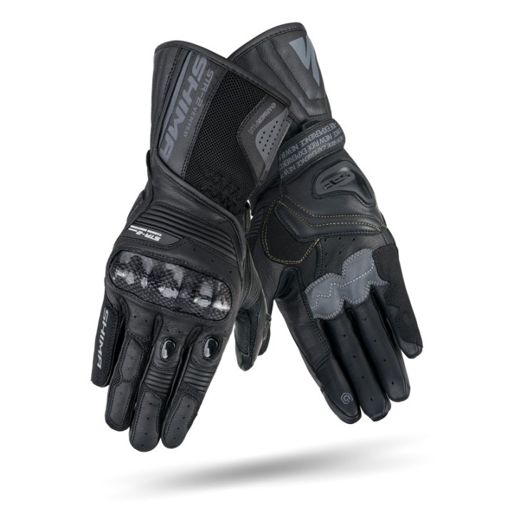 Shima STR-2 Vented - black - męskie rękawice motocyklowe