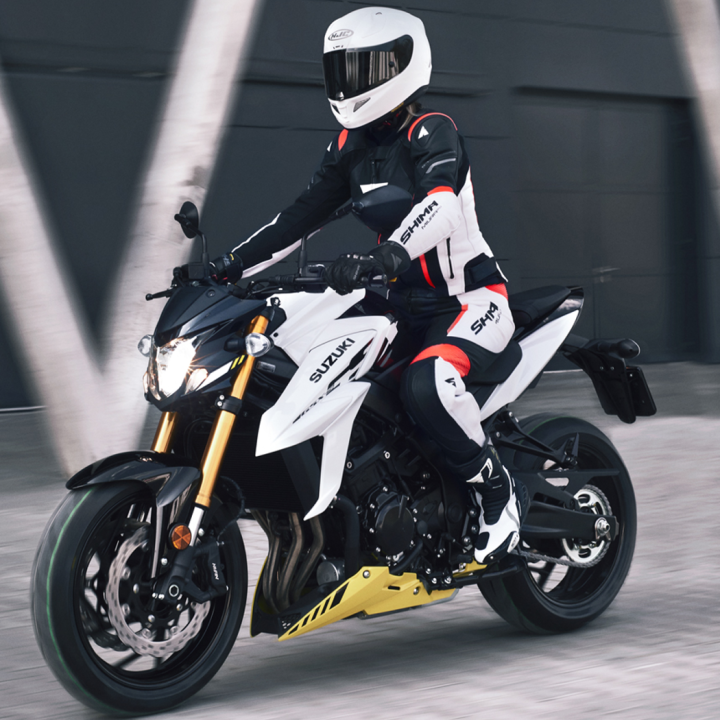 Shima Miura 2.0 - black/white/red - damskie spodnie skórzane motocyklowe