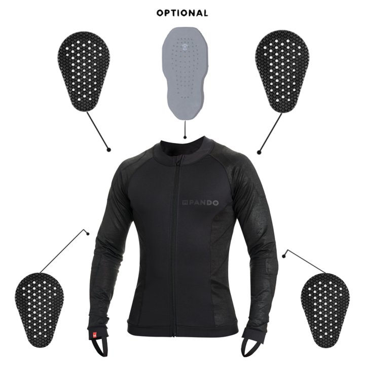 Pando Moto Shell UH 03 - black - bluza motocyklowa unisex
