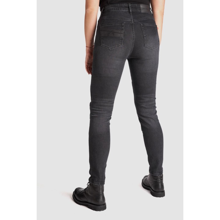 Pando Moto Kaya Slim - grey - damskie jeansy motocyklowe AA