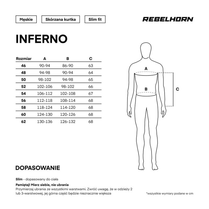 Rebelhorn Inferno - black - skórzana kurtka motocyklowa