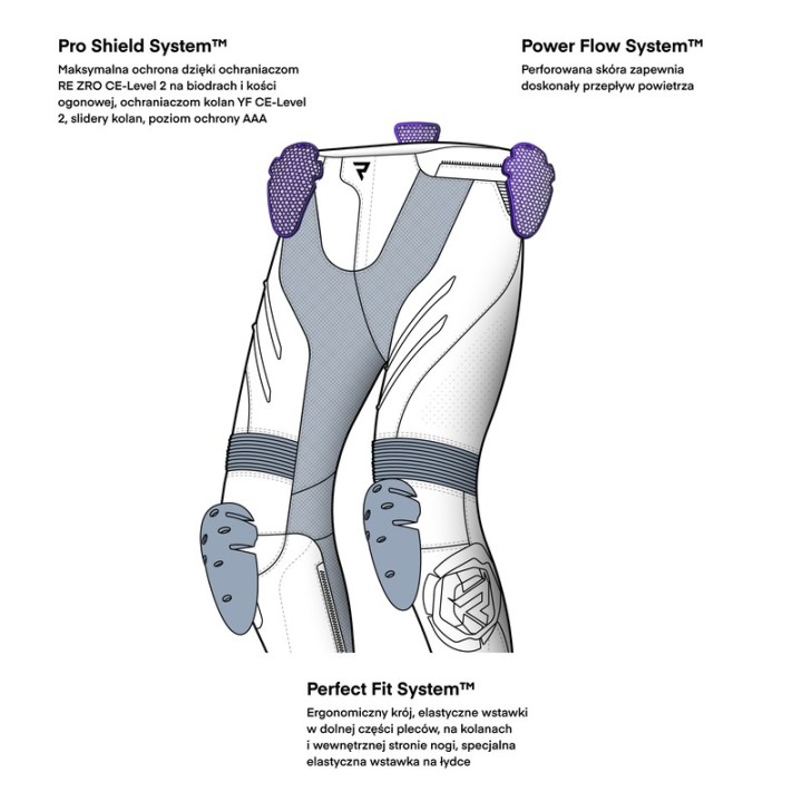 Rebelhorn Inferno - black - spodnie skórzane motocyklowe