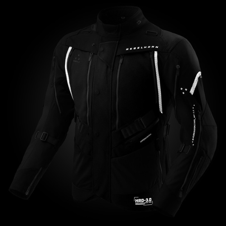 Rebelhorn Hardy 3.0 - black - turystyczna kurtka motocyklowa