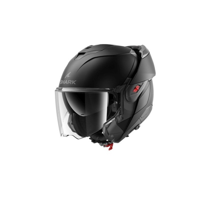Shark OXO - black matt - szczękowy kask Flip Back motocyklowy