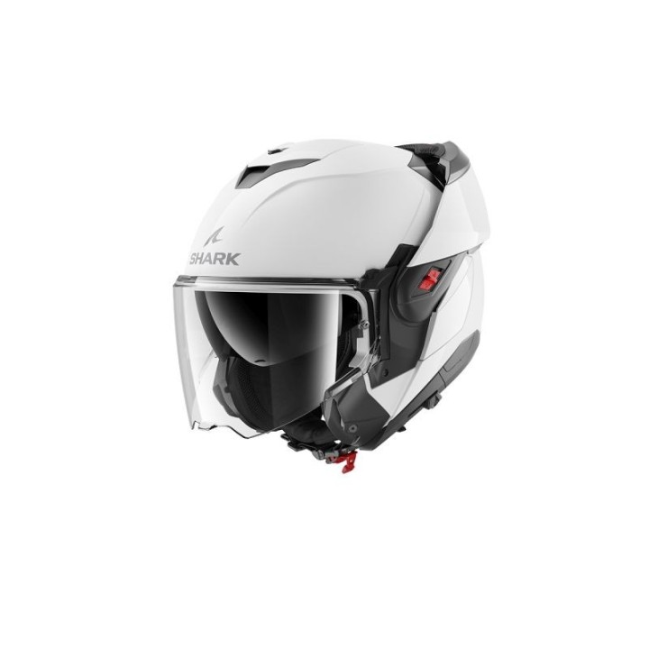 Shark OXO - white gloss - szczękowy kask Flip Back motocyklowy