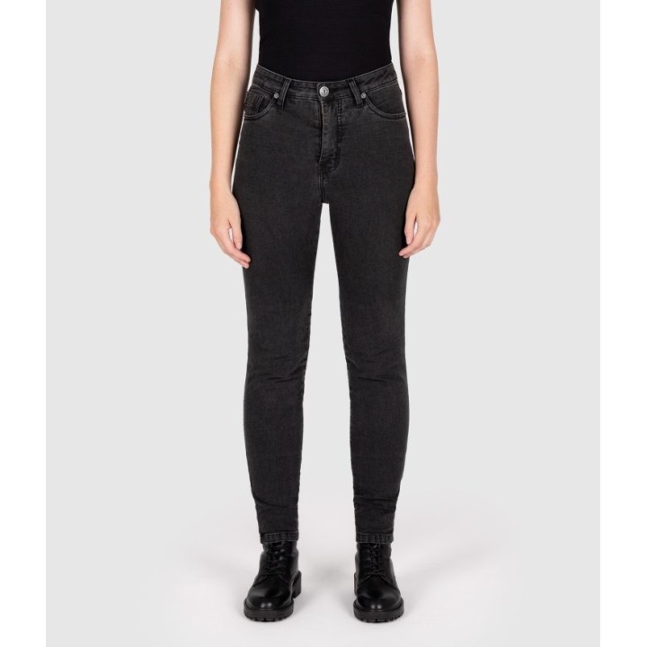 Knox Colton - charcoal - damskie jeansy skinny fit motocyklowe AA