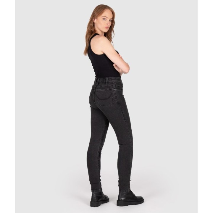 Knox Colton - charcoal - damskie jeansy skinny fit motocyklowe AA